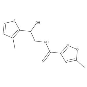 N-(2-hydroxy-2-(3-methylthiophen-2-yl)ethyl)-5-methylisoxazole-3-carboxamide Structure