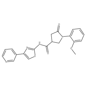 1-(2-methoxyphenyl)-5-oxo-N-(4-(pyridin-3-yl)thiazol-2-yl)pyrrolidine-3-carboxamide Structure