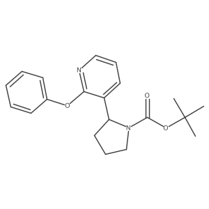 tert-Butyl 2-(2-phenoxypyridin-3-yl)pyrrolidine-1-carboxylate Structure