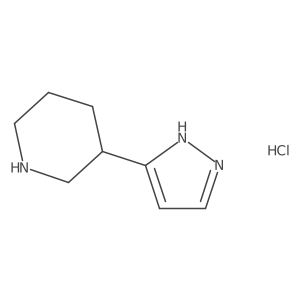 3-(1H-pyrazol-5-yl)piperidine;hydrochloride Structure