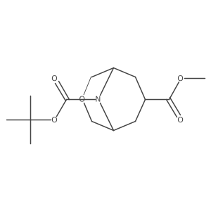 9-tert-butyl 7-methyl (1R,5S)-3-oxa-9-azabicyclo[3.3.1]nonane-7,9-dicarboxylate Structure