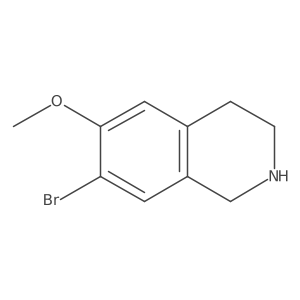 7-Bromo-6-methoxy-1,2,3,4-tetrahydroisoquinoline结构式