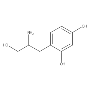 4-(2-Amino-3-hydroxypropyl)benzene-1,3-diol结构式