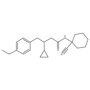 N-(1-cyanocyclohexyl)-2-{cyclopropyl[(4-ethylphenyl)methyl]amino}acetamide Structure