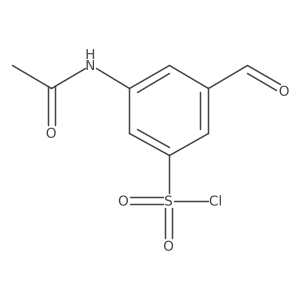3-(Acetylamino)-5-formylbenzenesulfonyl chloride Structure