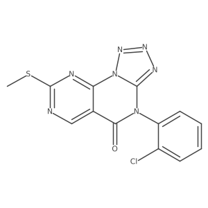 4-(2-Chlorophenyl)-8-(methylthio)pyrimido[5,4-E]tetrazolo[1,5-A]pyrimidin-5(4H)-one Structure