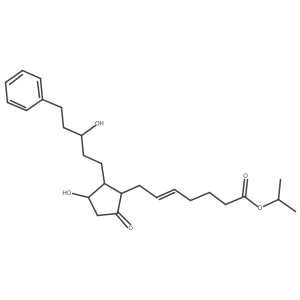 propan-2-yl (E)-7-[(1R,2R,3R)-3-hydroxy-2-[(3R)-3-hydroxy-5-phenylpentyl]-5-oxocyclopentyl]hept-5-enoate结构式