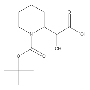 2-(1-(tert-Butoxycarbonyl)piperidin-2-yl)-2-hydroxyacetic acid结构式