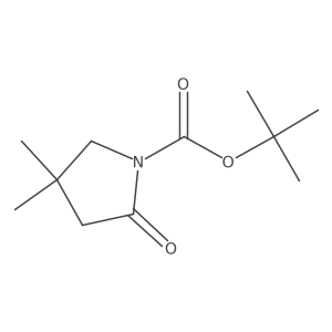 Tert-butyl 4,4-dimethyl-2-oxopyrrolidine-1-carboxylate Structure