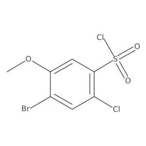 4-Bromo-2-chloro-5-methoxybenzenesulfonyl chloride结构式