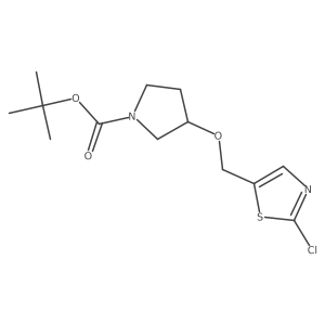 tert-Butyl 3-((2-chlorothiazol-5-yl)methoxy)pyrrolidine-1-carboxylate结构式
