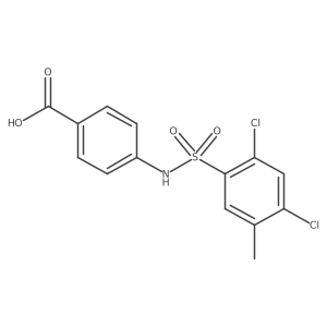 4-(2,4-Dichloro-5-methylbenzenesulfonamido)benzoic acid结构式