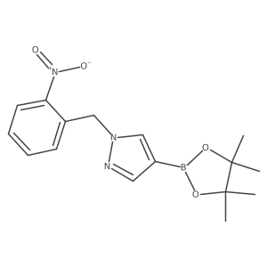 1H-Pyrazole, 1-[(2-nitrophenyl)methyl]-4-(4,4,5,5-tetramethyl-1,3,2-dioxaborolan-2-yl)- Structure