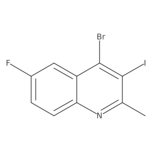 4-Bromo-6-fluoro-3-iodo-2-methylquinoline Structure