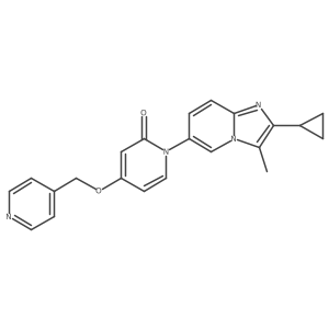 1-(2-Cyclopropyl-3-methylimidazo[1,2-a]pyridin-6-yl)-4-(4-pyridinylmethoxy)-2(1h)-pyridinone Structure