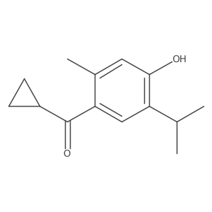 4-Cyclopropanecarbonyl-5-methyl-2-(propan-2-yl)phenol Structure