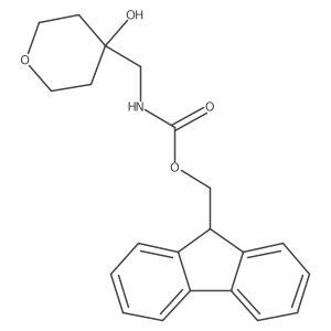 (9H-fluoren-9-yl)methyl N-[(4-hydroxyoxan-4-yl)methyl]carbamate结构式