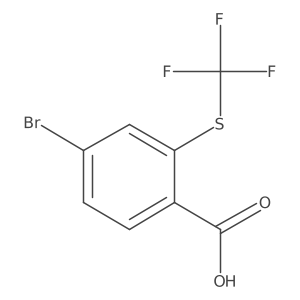4-Bromo-2-((trifluoromethyl)thio)benzoic acid Structure