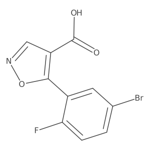 5-(5-Bromo-2-fluorophenyl)-1,2-oxazole-4-carboxylic acid结构式