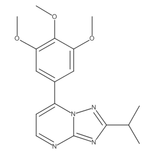 2-Isopropyl-7-(3,4,5-trimethoxyphenyl)[1,2,4]triazolo[1,5-a]pyrimidine Structure
