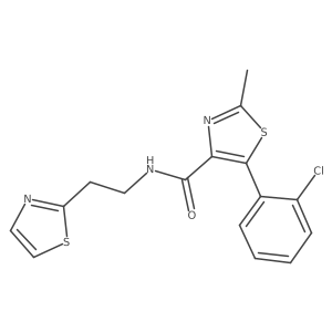5-(2-chlorophenyl)-2-methyl-N-[2-(1,3-thiazol-2-yl)ethyl]-1,3-thiazole-4-carboxamide Structure