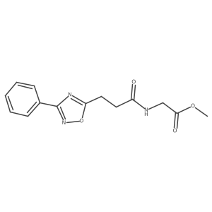 methyl N-[3-(3-phenyl-1,2,4-oxadiazol-5-yl)propanoyl]glycinate结构式