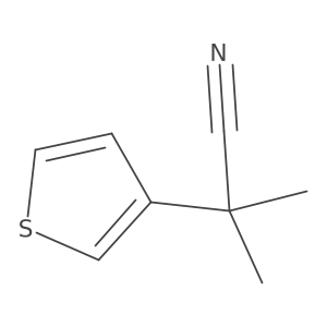 2-Methyl-2-thiophen-3-yl-propionitrile结构式