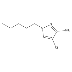 4-chloro-1-[3-(methylsulfanyl)propyl]-1H-pyrazol-3-amine结构式