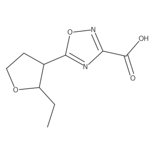 5-(2-Ethyloxolan-3-yl)-1,2,4-oxadiazole-3-carboxylic acid结构式