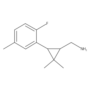[3-(2-Fluoro-5-methylphenyl)-2,2-dimethylcyclopropyl]methanamine Structure