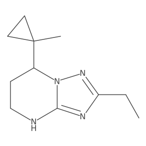 2-ethyl-7-(1-methylcyclopropyl)-4H,5H,6H,7H-[1,2,4]triazolo[1,5-a]pyrimidine结构式