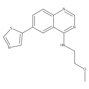 N-(2-methoxyethyl)-6-(5-thiazolyl)-4-quinazolinamine结构式