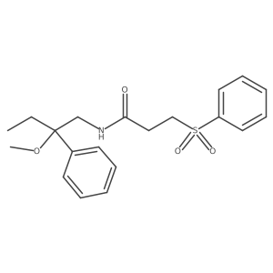 N-(2-methoxy-2-phenylbutyl)-3-(phenylsulfonyl)propanamide结构式