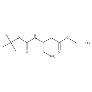methyl (3R)-4-amino-3-{[(tert-butoxy)carbonyl]amino}butanoate hydrochloride结构式