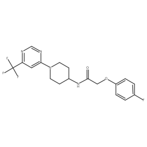 2-(4-fluorophenoxy)-N-{1-[6-(trifluoromethyl)pyrimidin-4-yl]piperidin-4-yl}acetamide Structure