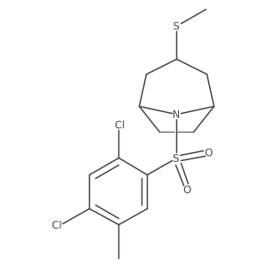 (1R,5S)-8-((2,4-dichloro-5-methylphenyl)sulfonyl)-3-(methylthio)-8-azabicyclo[3.2.1]octane Structure