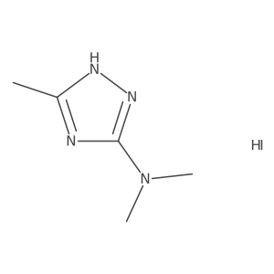 N,N,3-trimethyl-1H-1,2,4-triazol-5-amine hydroiodide结构式