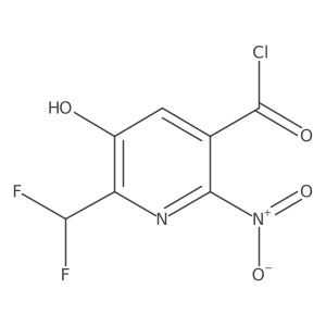 2-(Difluoromethyl)-3-hydroxy-6-nitropyridine-5-carbonyl chloride结构式