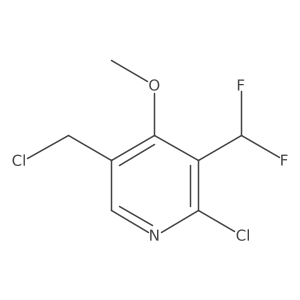 2-Chloro-5-(chloromethyl)-3-(difluoromethyl)-4-methoxypyridine Structure