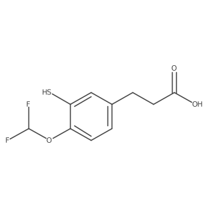 3-(4-(Difluoromethoxy)-3-mercaptophenyl)propanoic acid结构式