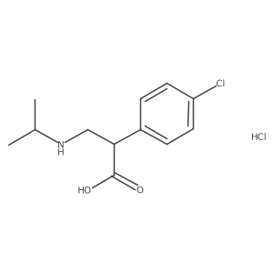 2-(4-Chlorophenyl)-3-(isopropylamino)propanoic acid hydrochloride结构式