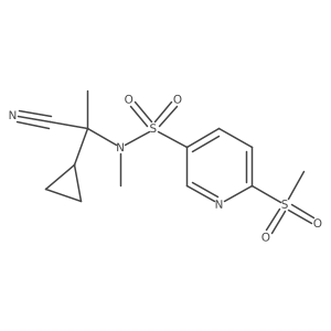 N-(1-Cyano-1-cyclopropylethyl)-N-methyl-6-methylsulfonylpyridine-3-sulfonamide Structure