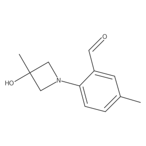2-(3-Hydroxy-3-methylazetidin-1-yl)-5-methylbenzaldehyde Structure