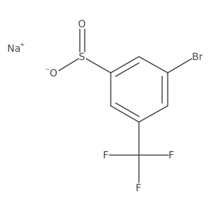 Sodium 3-bromo-5-(trifluoromethyl)benzene-1-sulfinate结构式