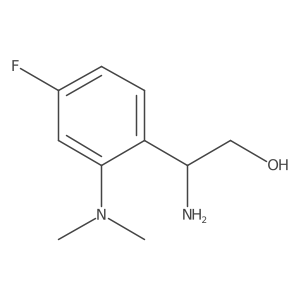 2-Amino-2-[2-(dimethylamino)-4-fluorophenyl]ethan-1-ol结构式