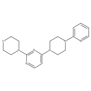 4-{4-[4-(Pyridin-2-yl)piperazin-1-yl]pyrimidin-2-yl}morpholine结构式