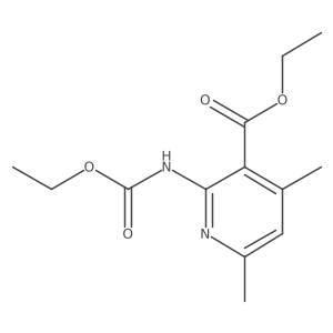 3-Pyridinecarboxylic acid,2-[(ethoxycarbonyl)amino]-4,6-dimethyl-,ethyl ester结构式