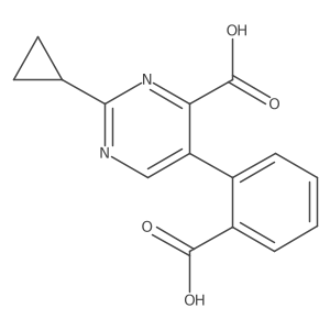 5-(2-Carboxyphenyl)-2-cyclopropyl-4-pyrimidinecarboxylic acid结构式