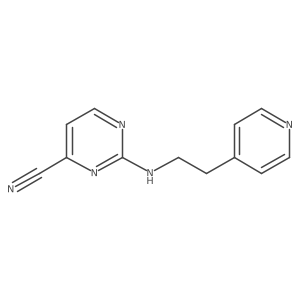 2-{[2-(Pyridin-4-yl)ethyl]amino}pyrimidine-4-carbonitrile Structure