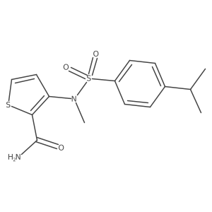 3-[[(4-Isopropylphenyl)sulfonyl](methyl)amino]thiophene-2-carboxamide结构式